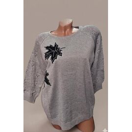 Фотография Свитер женский JL1023 grey р.52-54 "Julia" недорого оптом от прямого поставщика