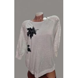 Фотография Свитер женский JL1024 white р.52-54 "Julia" недорого оптом от прямого поставщика