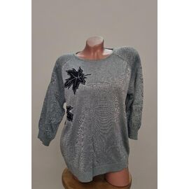 Фотография Свитер женский JL1025 d.grey р.52-54 "Julia" недорого оптом от прямого поставщика