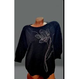 Фотография Свитер женский JL1026 black р.52-54 "Julia" недорого оптом от прямого поставщика