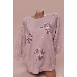 Фотография Свитер женский JL1029 beige р.52-54 "Julia" недорого оптом от прямого поставщика