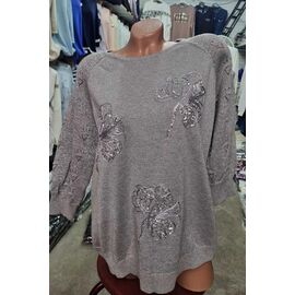 Фотография Свитер женский JL1031 grey р.52-54 "Julia" недорого оптом от прямого поставщика