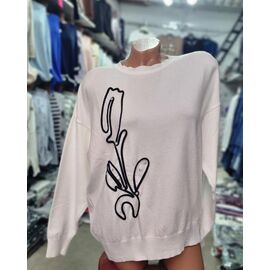 Фотография Свитер женский JL1033 white р.52-54 "Julia" недорого оптом от прямого поставщика