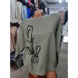 Фотография Свитер женский JL1035 khaki р.52-54 "Julia" недорого оптом от прямого поставщика