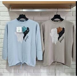 Фотография Свитер женский JL1048 l.blue р.52-54 "Julia" недорого оптом от прямого поставщика