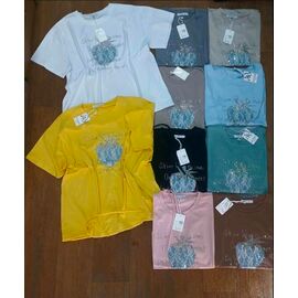 Фотография Футболка женская JL1087 black р.52-54 "Julia" недорого оптом от прямого поставщика