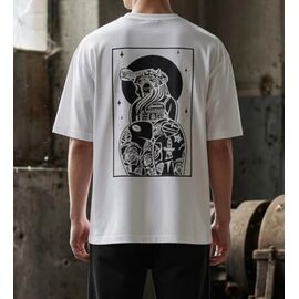 Футболка чоловіча 1384 white р.M-3XL "Madoka" недорого оптом від прямого постачальника