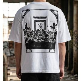 Футболка чоловіча 1388 white р.M-3XL "Madoka" недорого оптом від прямого постачальника