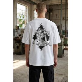 Фотография Футболка мужская 1396 white р.M-3XL "Madoka" недорого оптом от прямого поставщика