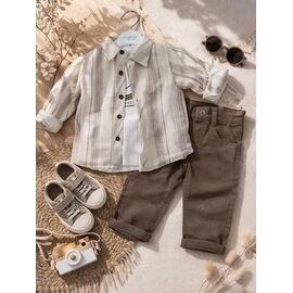 Фотография Костюм детский на мальчика 6075 beige-brown р.0.6-2 "Major" недорого оптом от прямого поставщика