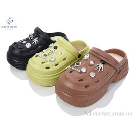 Фотография Кроксы женские летние Лето A30 mix (10 пар р.36-41) "Acorus" недорого оптом от прямого поставщика