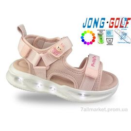 Фотография Босоножки детские летние Лето A20702-8 LED (8 пар р.22-27) "Jong Golf" недорого оптом от прямого поставщика