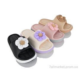 Фотография Шлепки женские облегченные Лето XR55 mix (12 пар р.36-41) "Alex" недорого оптом от прямого поставщика