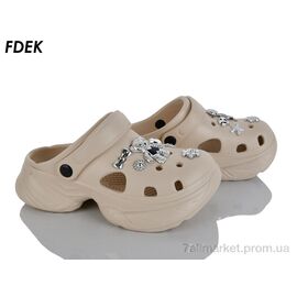 Фотография Кроксы женские летние Лето A9181-2 (12 пар р.36-41) "FDEK" недорого оптом от прямого поставщика