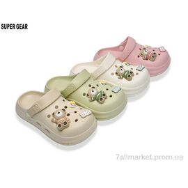 Фотография Кроксы женские летние Лето 8898-4 mix (12 пар р.36-41) "Super Gear" недорого оптом от прямого поставщика