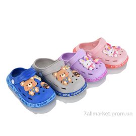 Крокси дитячі літні Літо KR31 mix (12 пар р.24-29) "Elmob" недорого оптом від прямого постачальника