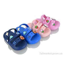 Босоніжки дитячі літні Літо KM67-1mix (24-29) (12 пар р.24-29) "Elmob" недорого оптом від прямого постачальника