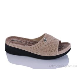 Фотография Шлепки женские облегченные Лето 209 беж к. (6 пар р.37-41) "Sali-2" недорого оптом от прямого поставщика