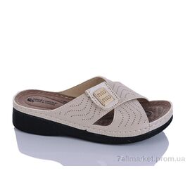 Фотография Шлепки женские облегченные Лето 209-80 беж к. (6 пар р.37-41) "Sali-2" недорого оптом от прямого поставщика