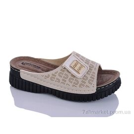 Фотография Шлепки женские облегченные Лето 208-86 беж к. (6 пар р.37-41) "Sali-2" недорого оптом от прямого поставщика