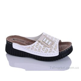 Фотография Шлепки женские облегченные Лето 208-86 білий к. (6 пар р.37-41) "Sali-2" недорого оптом от прямого поставщика