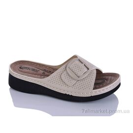 Фотография Шлепки женские облегченные Лето 09-65 беж к. (6 пар р.37-41) "Sali-2" недорого оптом от прямого поставщика