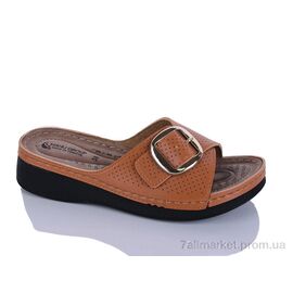 Фотография Шлепки женские облегченные Лето 09-65 корич.к. (6 пар р.37-41) "Sali-2" недорого оптом от прямого поставщика