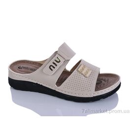 Фотография Шлепки женские облегченные Лето 203-40 беж к. (6 пар р.37-41) "Sali-2" недорого оптом от прямого поставщика