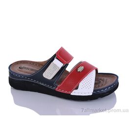 Фотография Шлепки женские облегченные Лето 203-52 синій-червон-біл. (6 пар р.37-41) "Sali-2" недорого оптом от прямого поставщика