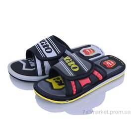 Шльопанці дитячі літні Літо 12-85 (98983) mix (24 пар р.30-35) "Obuvok" недорого оптом від прямого постачальника