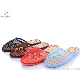 Фотография Тапки женские для дома Лето Сетка ж.1012 mix (12 пар р.36-41) "Acorus" недорого оптом от прямого поставщика