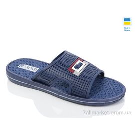 Фотография Шлепки мужские пляжные Лето N205 синій (8 пар р.41-46) "Lot Shoes" недорого оптом от прямого поставщика