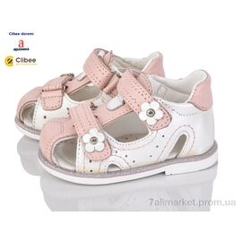 Фотография Босоножки детские летние Лето E273F white-pink (6 пар р.19-24) "Clibee-Doremi" недорого оптом от прямого поставщика