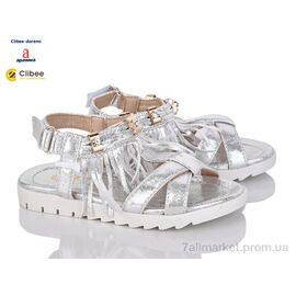 Фотография Босоножки детские летние Лето E139-47 silver (6 пар р.25-30) "Clibee-Doremi" недорого оптом от прямого поставщика