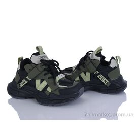 Фотография Кроссовки детские модные Весна/осень G574-1 black-khaki (6 пар р.27-31) "Clibee-ShoSho" недорого оптом от прямого поставщика