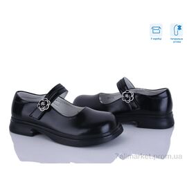 Фотография Туфли детские удобные Весна/осень B5709P-U black (6 пар р.32-37) "Clibee-ShoSho" недорого оптом от прямого поставщика