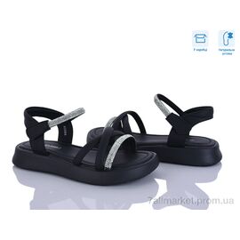 Фотография Босоножки детские летние Лето ABX0984P black (6 пар р.31-36) "Clibee-ShoSho" недорого оптом от прямого поставщика