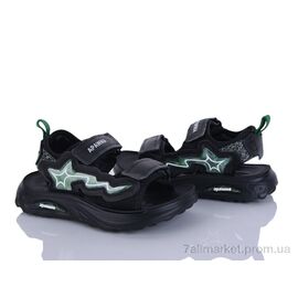 Фотография Сандалии детские летние Лето P3125P-1 black-green (6 пар р.28-33) "Clibee-ShoSho" недорого оптом от прямого поставщика