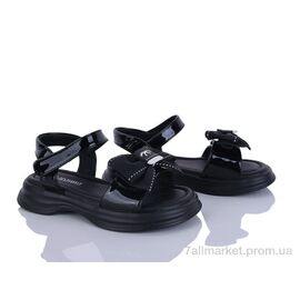 Фотография Босоножки детские летние Лето B1700P-1 black (6 пар р.28-33) "Clibee-ShoSho" недорого оптом от прямого поставщика