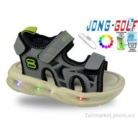Фотография Сандалии детские летние Лето B20680-2 LED (8 пар р.23-30) "Jong Golf" недорого оптом от прямого поставщика