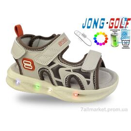 Фотография Сандалии детские летние Лето B20680-3 LED (8 пар р.23-30) "Jong Golf" недорого оптом от прямого поставщика