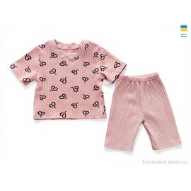 Фотография Костюм детский Лето 231628 пудра (4 шт. р.сетка 98-122) "Kir15" недорого оптом от прямого поставщика