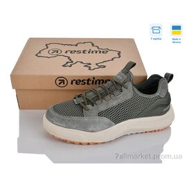 Фотография Кроссовки мужские модные Лето KML 26801 green (8 пар р.41-45) "Restime" недорого оптом от прямого поставщика