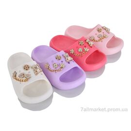 Фотография Шлепки детские летние Лето NUO2063 mix (12 пар р.30-35) "Deshman" недорого оптом от прямого поставщика