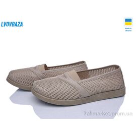 Фотография Балетки женские удобные Лето Paolla БП9 бежевий (8 пар р.37-42) "Lvovbaza" недорого оптом от прямого поставщика