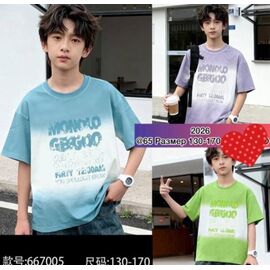 Фотография Футболка детская на мальчика 667005 l.blue р.130-170 "Meloria" недорого оптом от прямого поставщика