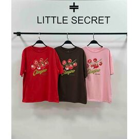 Фотография Футболка женская 600092 pink р.one size "Little Secret" недорого оптом от прямого поставщика