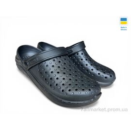 Фотография Кроксы мужские легкие Лето 025 чорний (6 пар р.40-45) "Rai shoes" недорого оптом от прямого поставщика