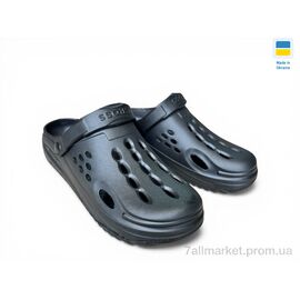 Фотография Кроксы мужские легкие Лето 026 чорний (6 пар р.40-45) "Rai shoes" недорого оптом от прямого поставщика