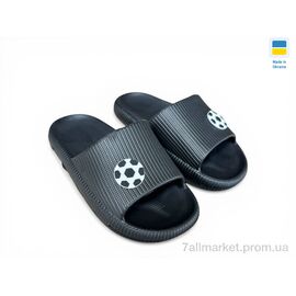 Фотография Шлепки детские летние Лето 022 мяч чорний (6 пар р.24-29) "Rai shoes" недорого оптом от прямого поставщика